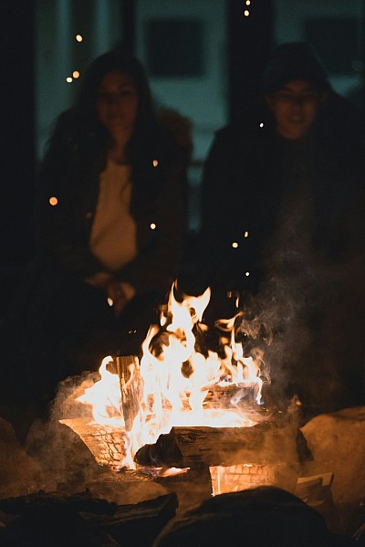 backyard fires in the fall