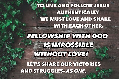 fellowship with god and love as one