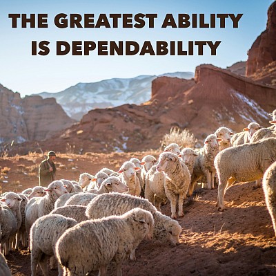 the greatest ability is dependability shepherd